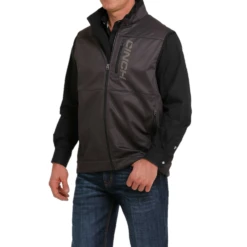 Cinch® Men's Black Logo Windproof Vest MWV1099009 -RodeoGearShop MWV1099009 2