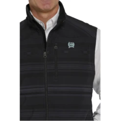 Cinch® Men's Black Aztec Printed Bonded Vest MWV1515014 -RodeoGearShop MWV1515014 4