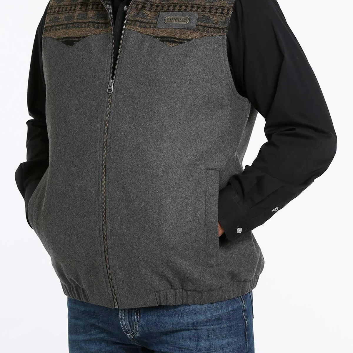 Cinch Men's Concealed Carry Wooly Charcoal Grey Vest MWV1543002 6 Cinch Men's Concealed Carry Wooly Charcoal Grey Vest MWV1543002 - Image 4