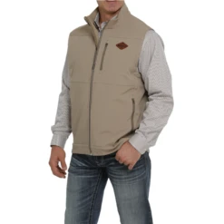 Cinch® Men's Concealed To Carry Khaki Bonded Vest MWV1541007 -RodeoGearShop MWV1541007 1