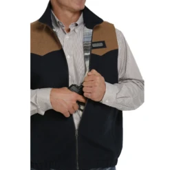 Cinch® Men's Concealed Carry Wooly Bonded Navy Vest MWV1543005 -RodeoGearShop MWV1543005 3
