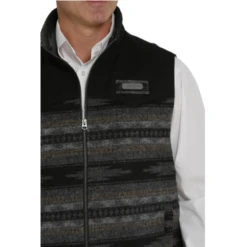 Cinch® Men's Black Striped Concealed Carry Bonded Vest MWV1543006 -RodeoGearShop MWV1543006 2