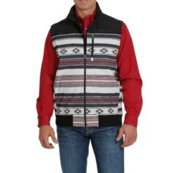 Cinch Men's Southwest Print Multi-Color Bonded Vest MWV1545002 -RodeoGearShop MWV1545002 2