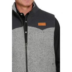 Cinch® Men's Grey Blanket Lined Poly-Wool Vest MWV1579001 -RodeoGearShop MWV1579001 3