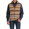 Cinch® Men's Striped Brown Fleece Vest MWV1585001 -RodeoGearShop MWV1585001a