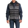 Cinch® Men's Striped Polar Fleece Black Vest MWV1585002 -RodeoGearShop MWV1585002a