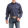 Cinch Men's Solid Navy Long Sleeve Button Down Shirt MTW1104667 -RodeoGearShop Mens Western Shirt S 1 22019.1591488144