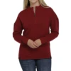 Cinch Ladies Heather Red 1/4 Zip Pullover MAK7897001 1 Cinch Ladies Heather Red 1/4 Zip Pullover MAK7897001 -RodeoGearShop My project 1 58