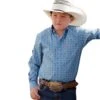 Cinch® Boy's Blue Geometric Patterned Button Down Shirt MTW7060308 -RodeoGearShop Myproject 1 24 bccd8427 0bba 49f4 9370 3a0dce4dce54