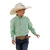 Cinch® Youth Boy's Green Diamond Print Button Down Shirt MTW7060310 -RodeoGearShop Myproject 1 35 57d84438 45b0 4a4b 8230 9700786f7155