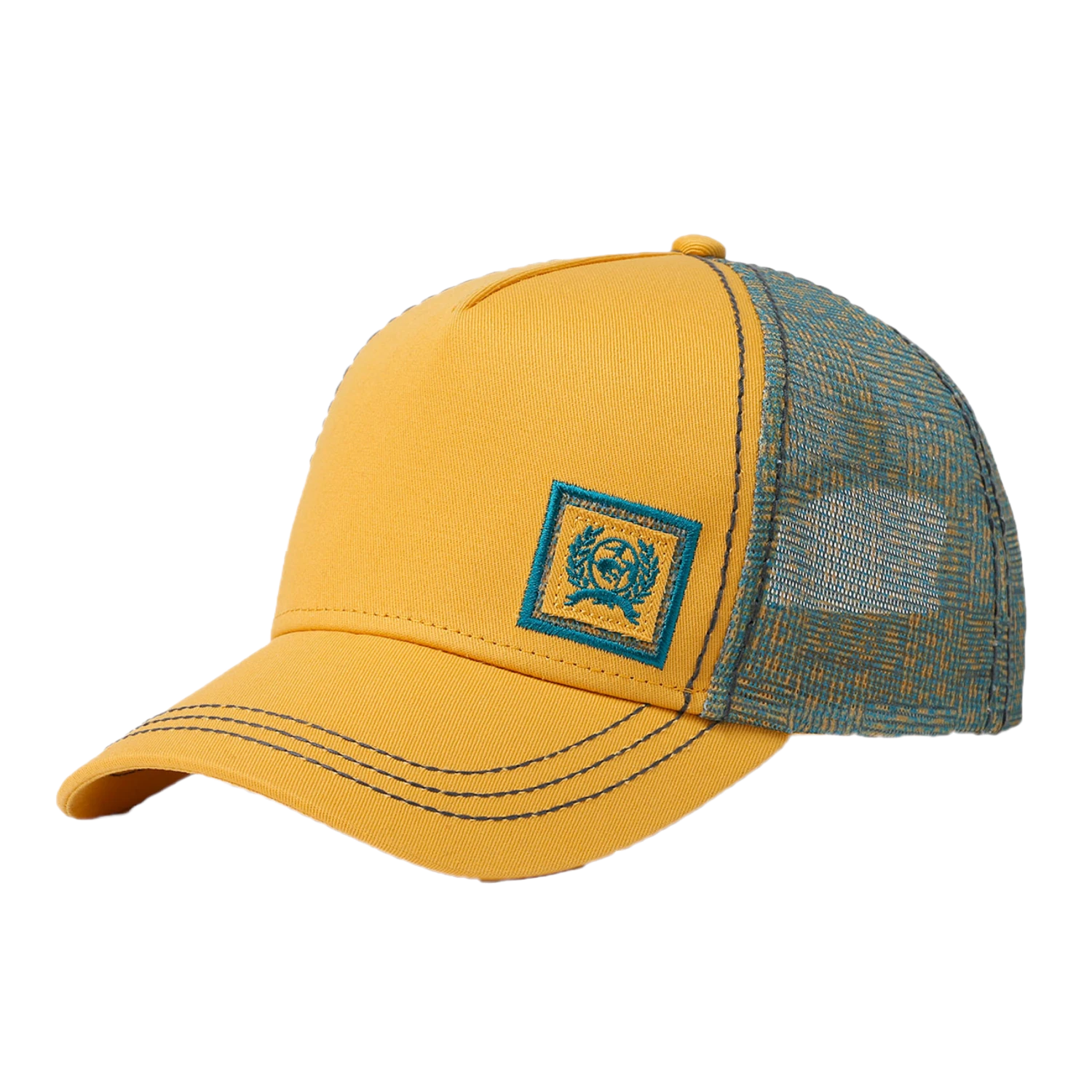 Cinch® Ladies Embroidered Graphic Gold Trucker Cap MHC7874040 3 Cinch® Ladies Embroidered Graphic Gold Trucker Cap MHC7874040