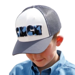 Cinch® Boy's Camo Logo FLEXFIT® Grey Trucker Cap MCC0606015