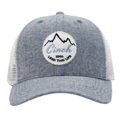 Cinch® Men's Logo Light Washed Blue & White Trucker Cap MCC0511008