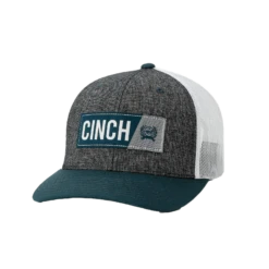 Cinch® Unisex Black & Teal Logo Trucker Cap MCC0660613