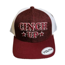 Cinch® Youth Boy's Burgundy Logo Trucker Cap MCC0606012