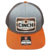 Cinch Men's Grey & Burnt Orange Snapback Patch Trucker Cap MCC0800007 -RodeoGearShop Myproject 2023 05 18T082734.115