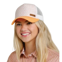 Cinch® Ladies Orange & White 5 Panel Trucker Cap MHC7874027