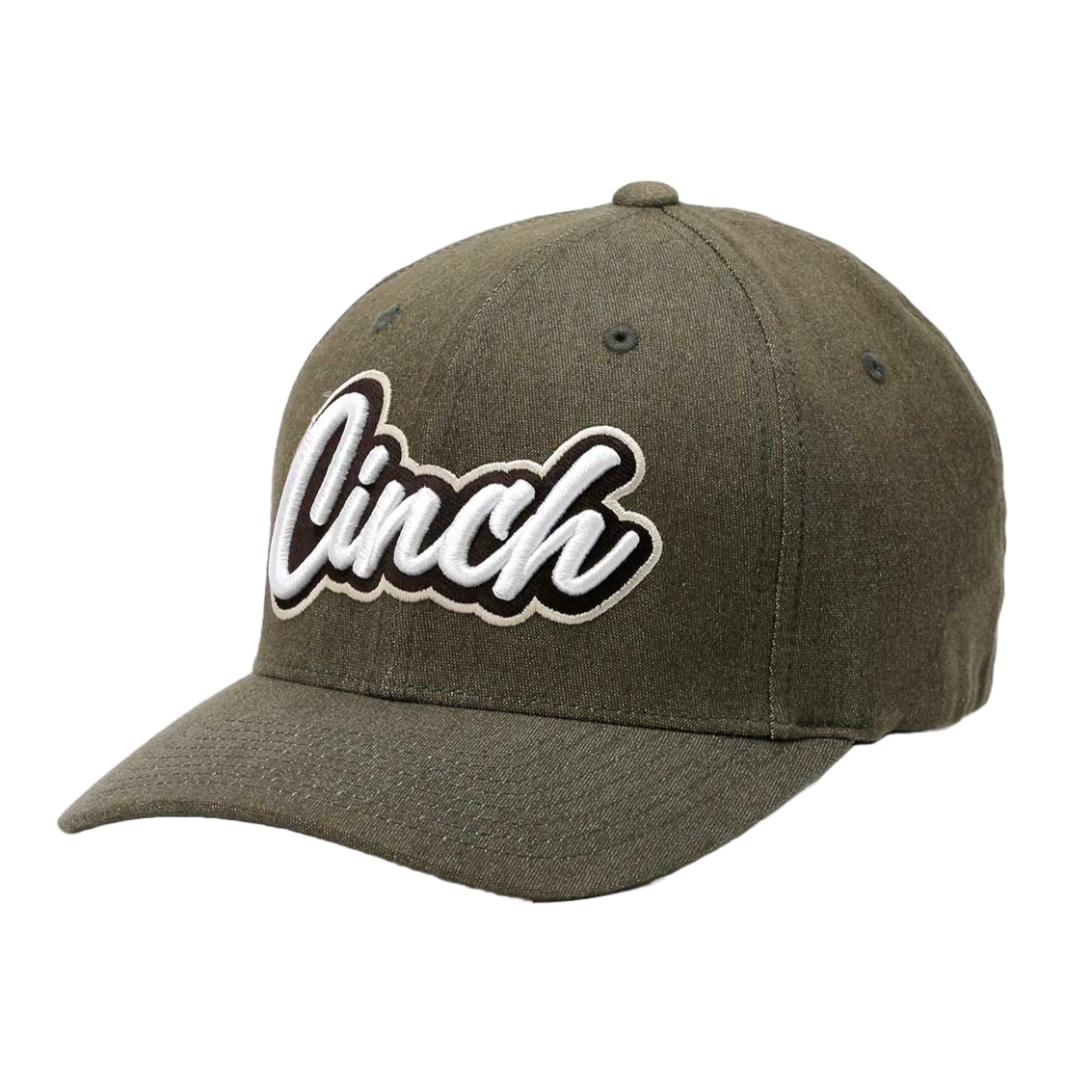 Cinch Men's Logo FLEXFIT® Olive Green Baseball Cap MCC0627787 3 Cinch Men's Logo FLEXFIT® Olive Green Baseball Cap MCC0627787