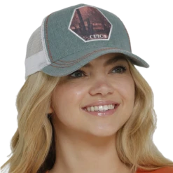 Cinch Ladies Green Logo Trucker Cap MHC7874032