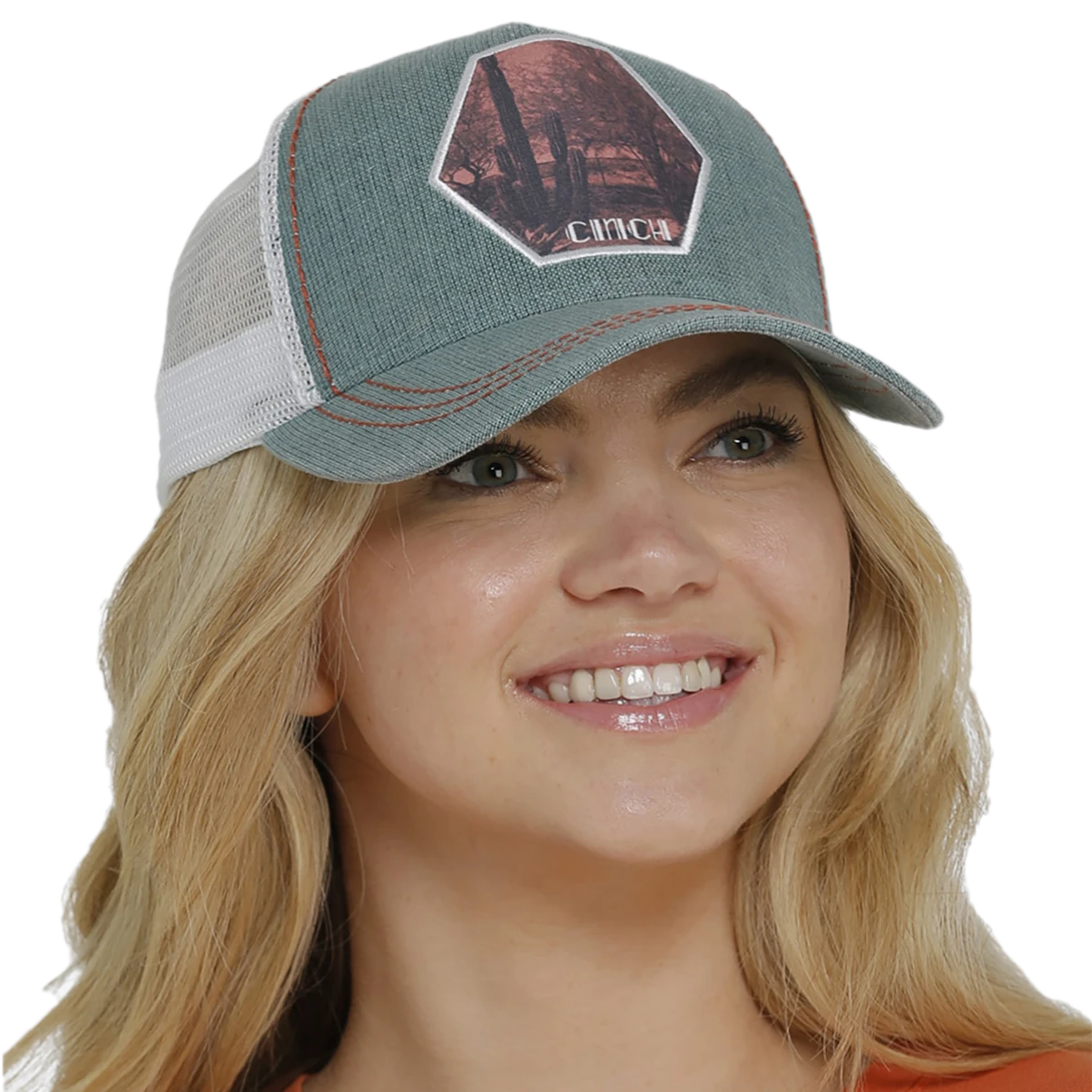 Cinch Ladies Green Logo Trucker Cap MHC7874032 3 Cinch Ladies Green Logo Trucker Cap MHC7874032