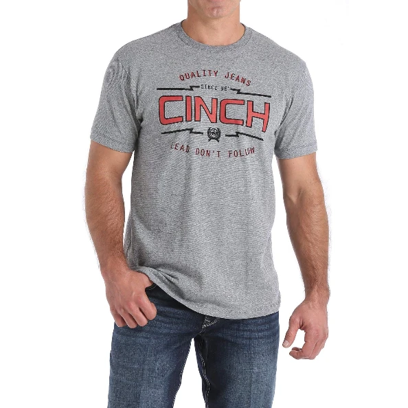Cinch Men's Heather Grey Logo Graphic Short Sleeve T-Shirt MTT1690377 3 Cinch Men's Heather Grey Logo Graphic Short Sleeve T-Shirt MTT1690377