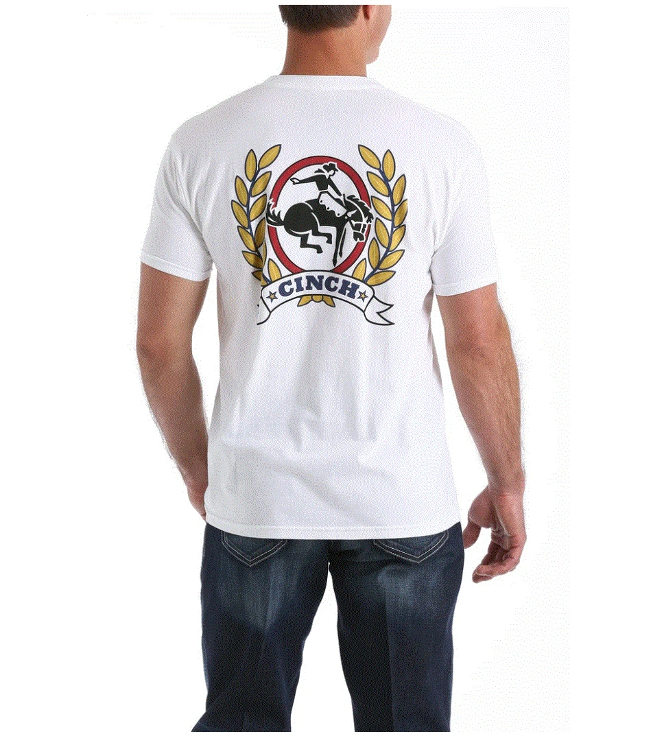 Cinch Men's Logo Graphic White Crest T-Shirt MTT1690379 4 Cinch Men's Logo Graphic White Crest T-Shirt MTT1690379 - Image 2