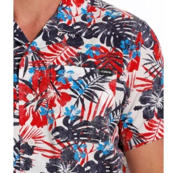 Cinch Men's White Floral Camp Short Sleeve Shirt MTW1401031 7 Cinch Men's White Floral Camp Short Sleeve Shirt MTW1401031 -RodeoGearShop leaf2