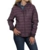 Cinch Ladies Logo Bonded Purple Striped Hooded Jacket MAJ9837002 -RodeoGearShop lkdfjslkdfjsdlkfjst