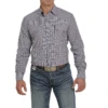 Cinch Men's Blue Plaid Western Snap Shirt MTW1301058 -RodeoGearShop mTW1301058
