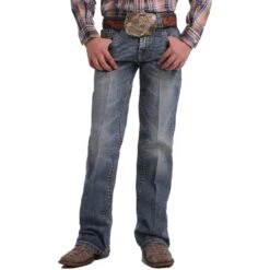 Cinch Boy's Slim Fit Medium Stone Performance Stretch Jeans MB16781002