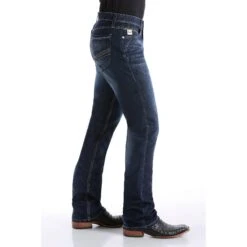 Cinch Men's Ian Performance Denim Slim Fit Boot Cut Jeans MB65436001 -RodeoGearShop mb65436001 2 1306 detail