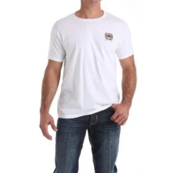Cinch Men's Logo Graphic White Crest T-Shirt MTT1690379