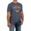 Cinch Men's Logo Print Heather Grey T-Shirt MTT1690469 -RodeoGearShop mtt1690469 1544 detail