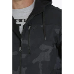 Cinch Men's Black Camo Bonded Hooded Jacket MWJ1525003 -RodeoGearShop mwj1525003 4 1497 detail